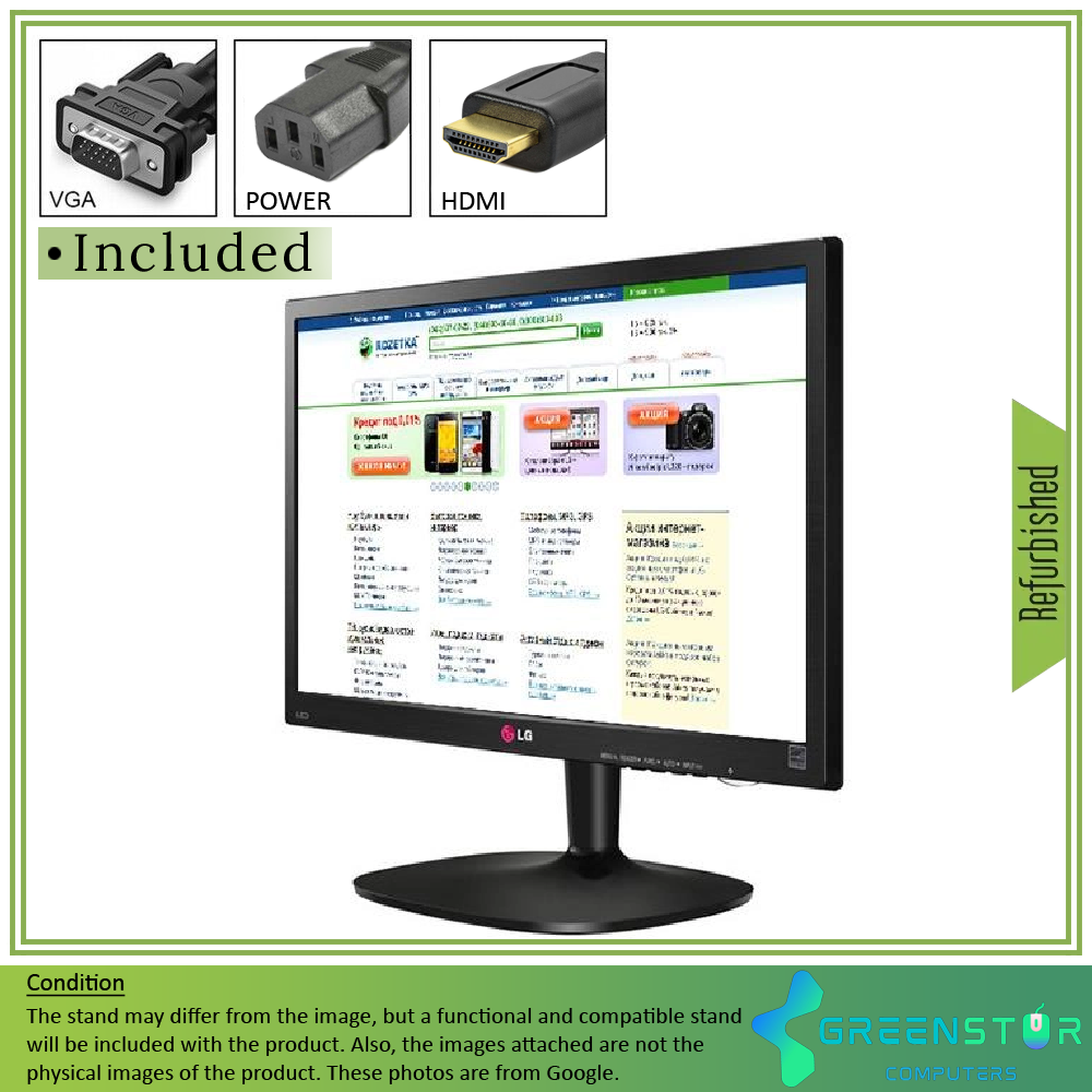 Refurbished(Good) - LG 22M45D-B 22" Widescreen 1920 x 1080 Full HD TN LCD Monitor | VGA D-Sub, DVI-D