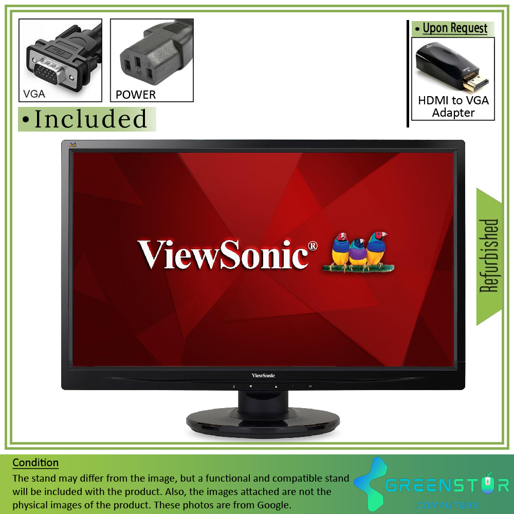 Refurbished(Good) - ViewSonic VA2746M-LED 27'' Widescreen 1920x1080 Full HD LED Backlight TN Monitor : VGA D Sub | DVI-D