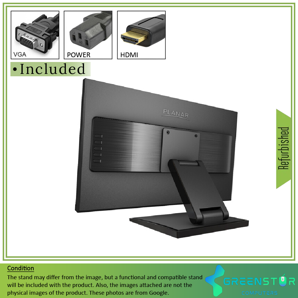 Refurbished(Good) - Planar Helium PCT2435 TouchScreen 24" Widescreen 1920x1080 FHD LED Backlight IPS LCD Monitor | VGA D-Sub, HDMI, Displayport