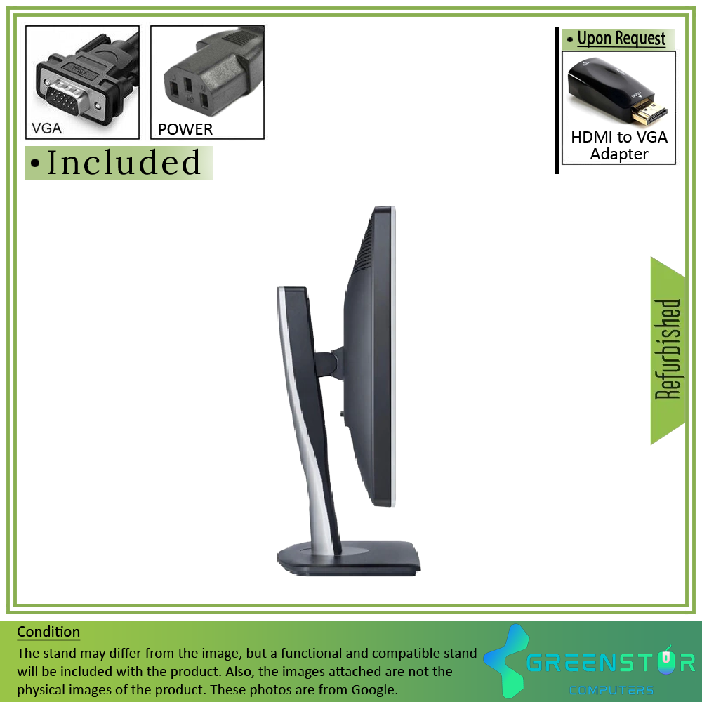 Refurbished(Good) - Dell Professional P2012HB 20" Widescreen 1600x900 HD+ LED Backlit LCD TN Flat Panel Monitor | VGA, DVI