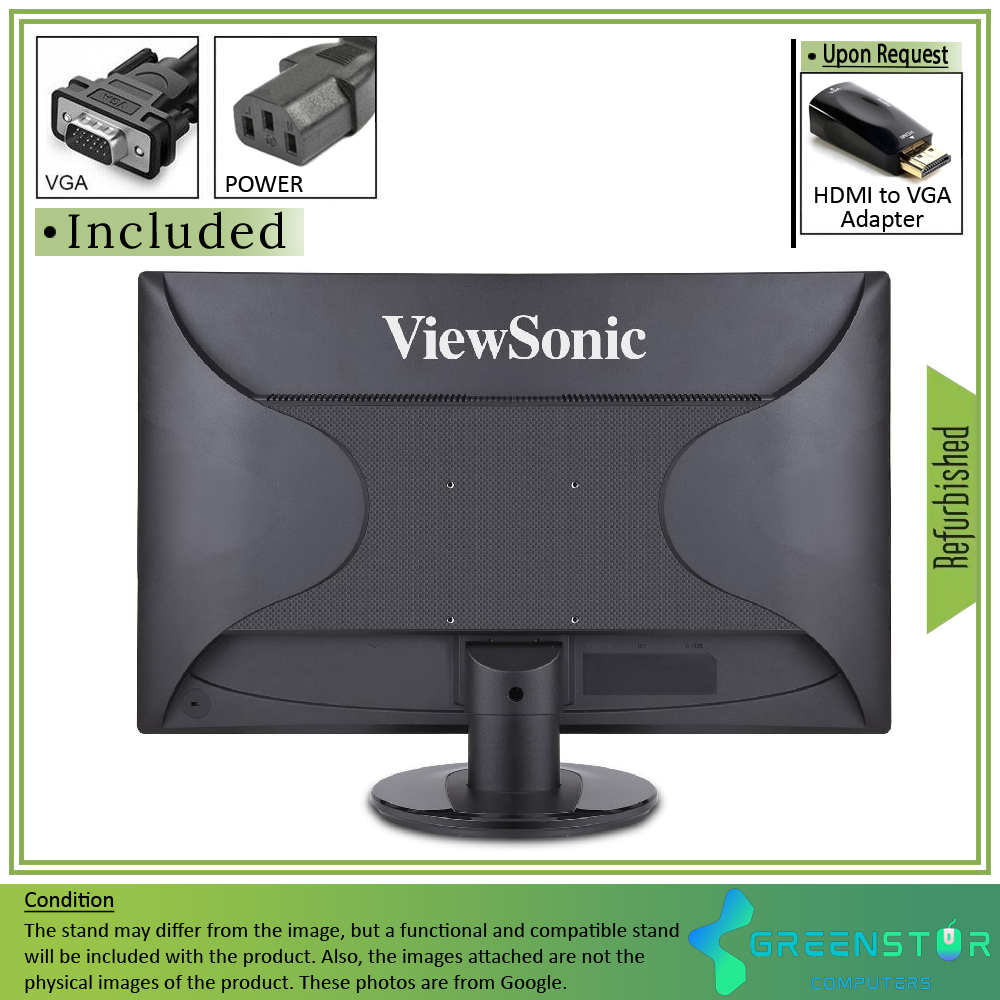 Refurbished(Good) - ViewSonic VA2746M-LED 27'' Widescreen 1920x1080 Full HD LED Backlight TN Monitor : VGA D Sub | DVI-D
