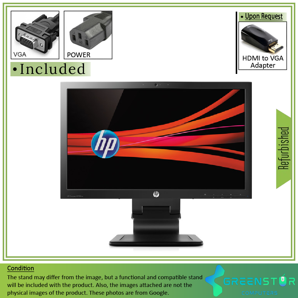 Refurbished(Good) - HP Compaq LA2206xc 21.5'' Widescreen 1920x1080 FHD Webcam LED Backlight TN LCD Monitor : VGA D Sub | DVI-D | Display port