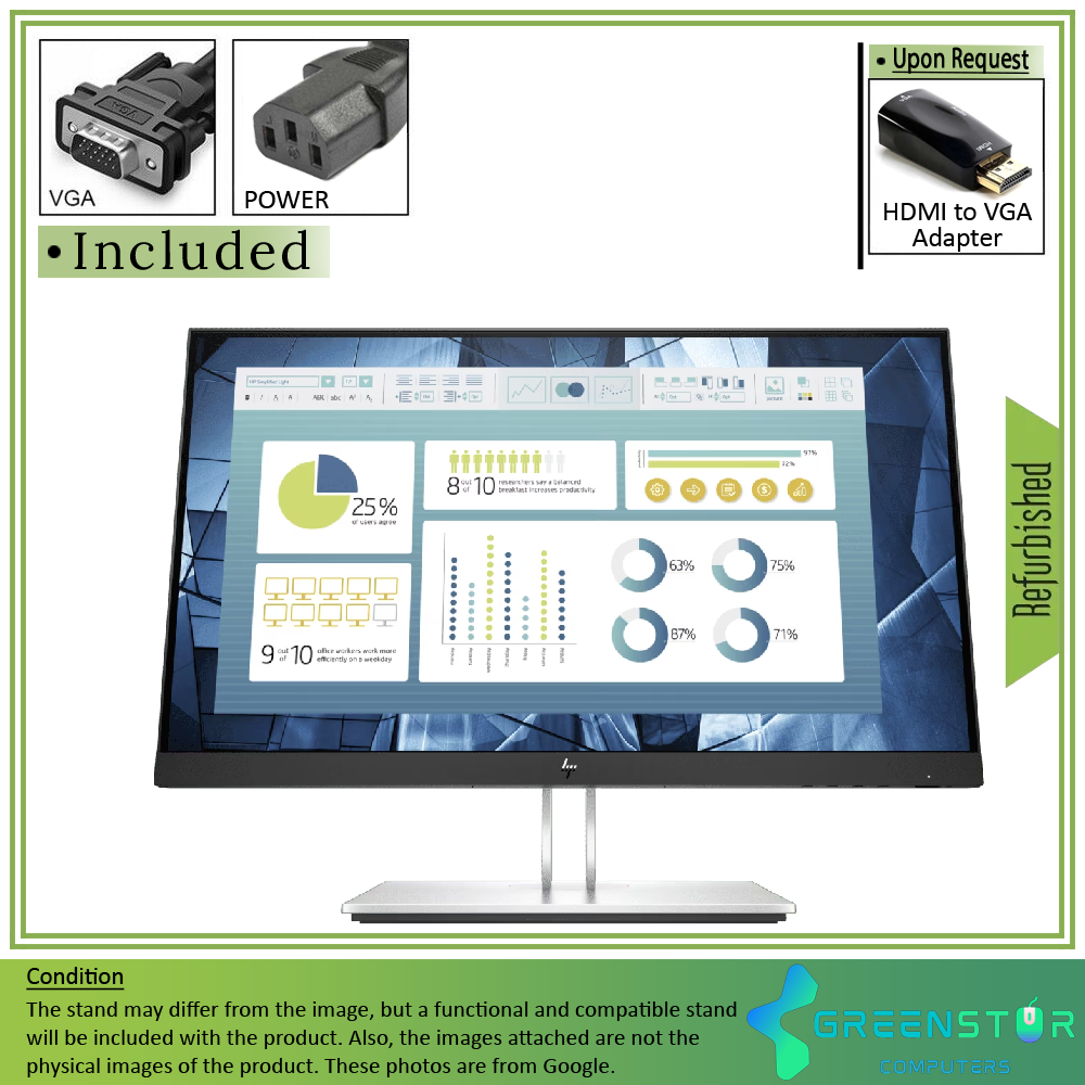 Refurbished(Good) - HP E22 G4 21.5" Widescreen 1920x1080 Full HD LED Backlight IPS LCD Monitor : VGA | HDMI | Displayport