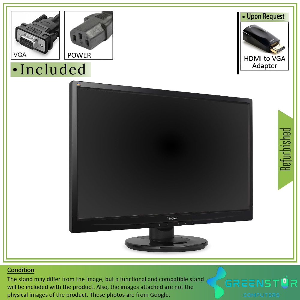 Refurbished(Good) - ViewSonic VA2746M-LED 27'' Widescreen 1920x1080 Full HD LED Backlight TN Monitor : VGA D Sub | DVI-D