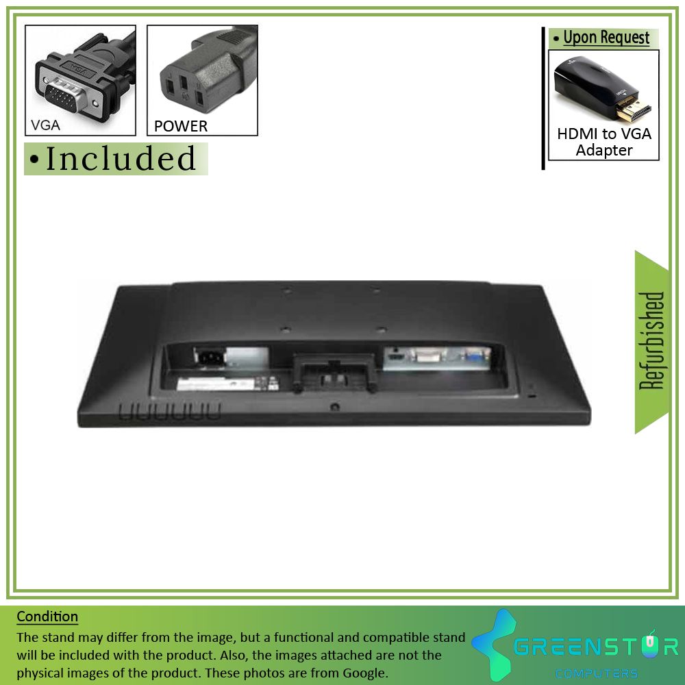 Refurbished(Good) - HP 24uh 24" Widescreen 1920x1080 Full HD LED Backlight TN LCD Monitor : VGA D Sub | DVI D | HDMI