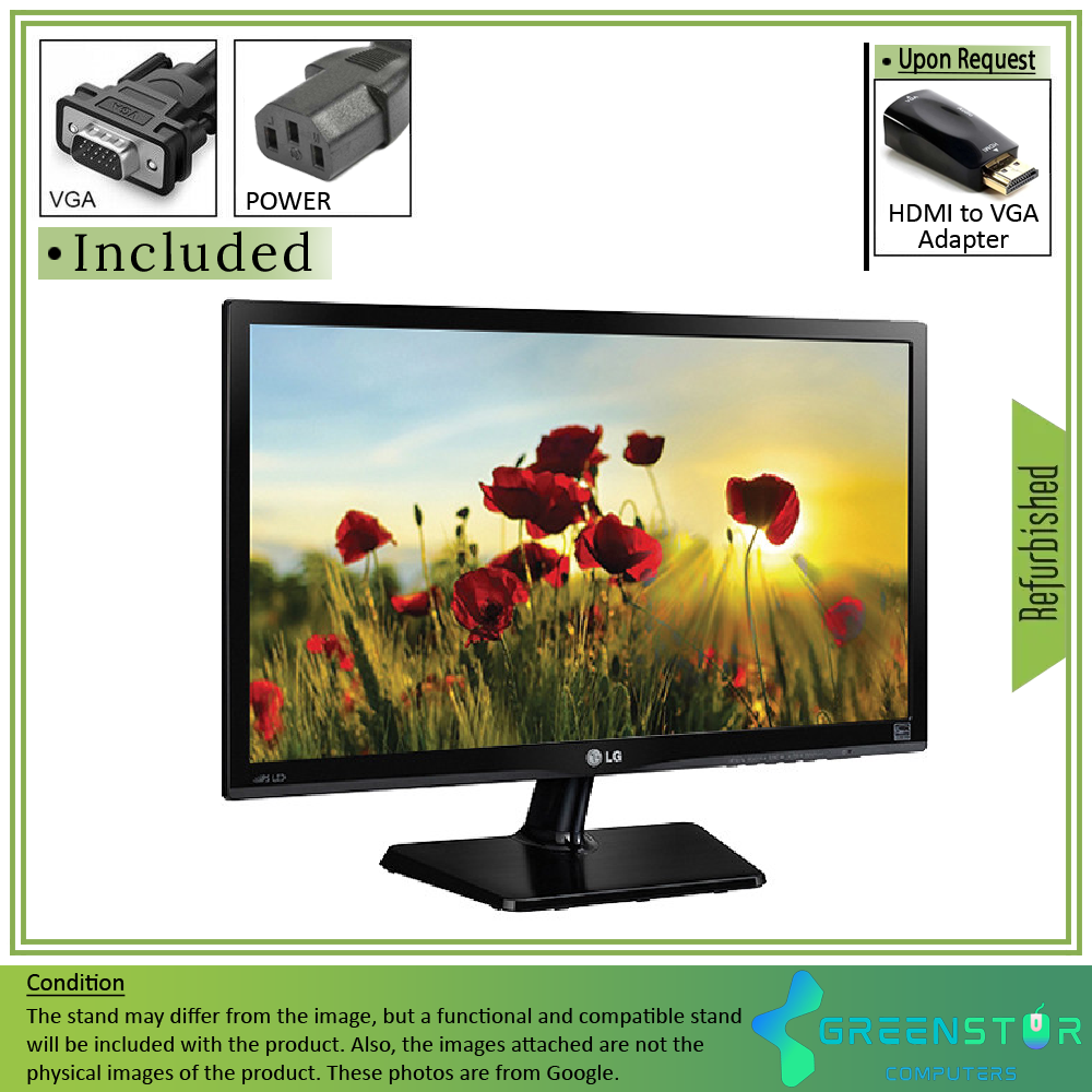 Refurbished(Good) - LG 22MP47HQ-P 22" Widescreen 1920x1080 Full HD LED Backlight IPS Monitor : VGA D Sub | HDMI