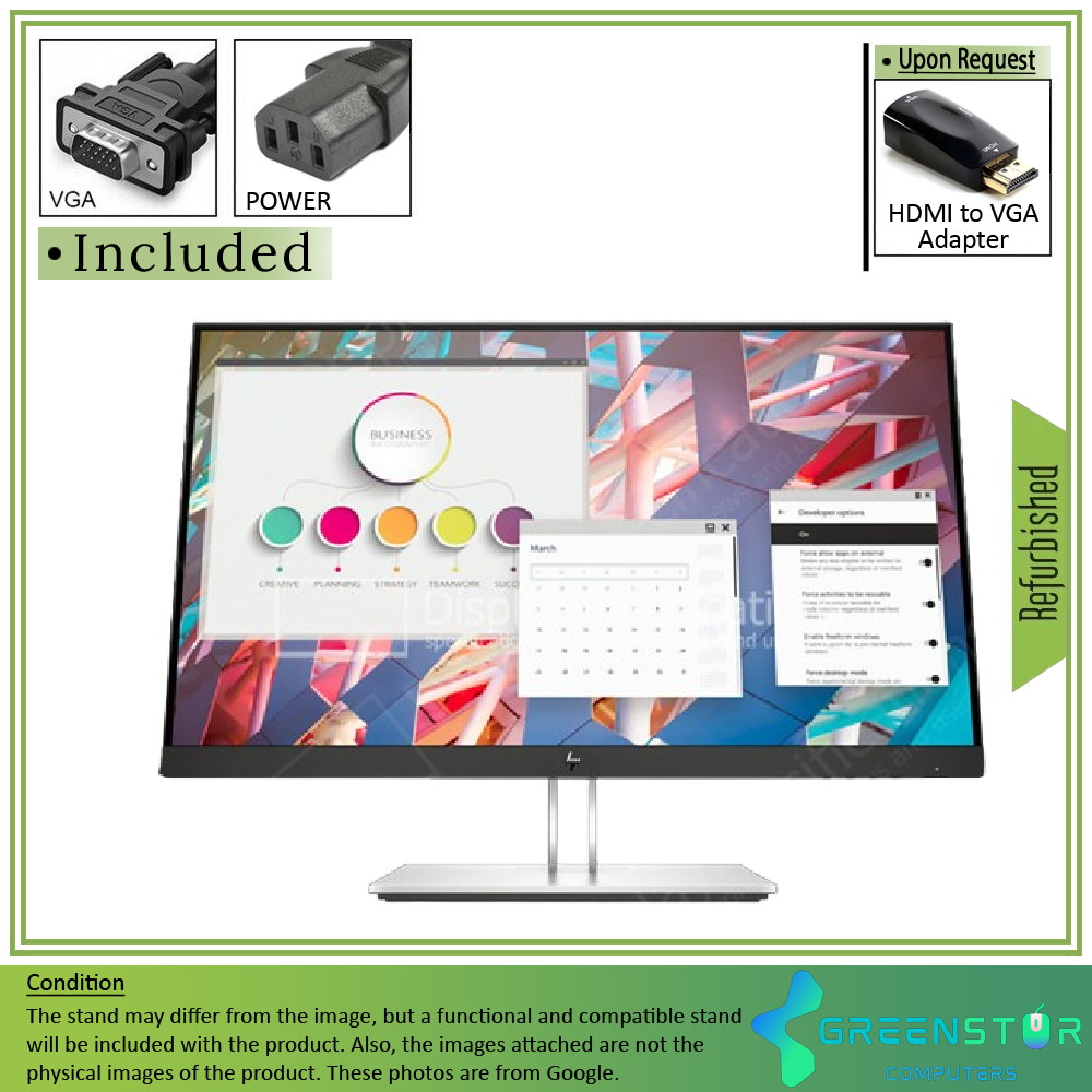 Refurbished(Good) - HP E22 G4 21.5" Widescreen 1920x1080 Full HD LED Backlight IPS LCD Monitor : VGA | HDMI | Displayport
