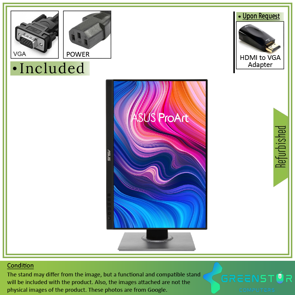 Refurbished(Good) - ASUS ProArt DisplayPA248QV 24"Widescreen 1920x1200 LED Backlight IPS LCD Monitor : VGA D-Sub | DisplayPort1.2 | HDMI 1.4