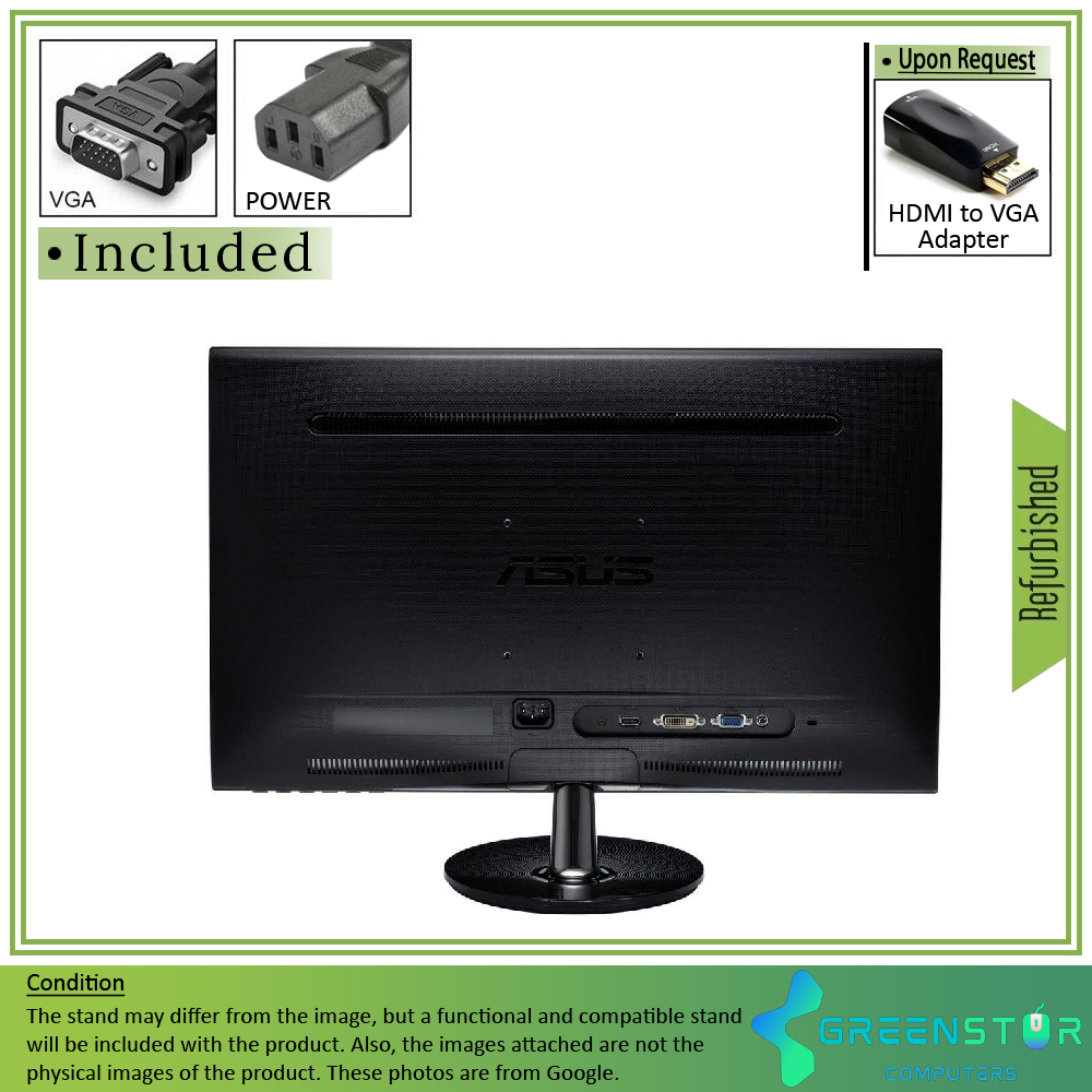 Refurbished(Good) - ASUS VS248H-P 24" Widescreen 1920x1080 Full HD LED Backlight TN LCD Monitor : VGA | DVI | HDMI 1.4