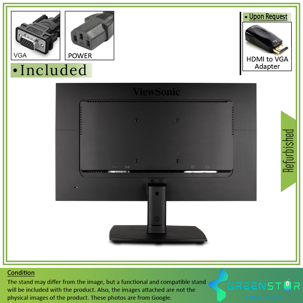 Refurbished(Good) - ViewSonic VA2251M-LED 22" Widescreen 1920x1080 Full HD LED Backlight TN Monitor : VGA D Sub | DVI-D