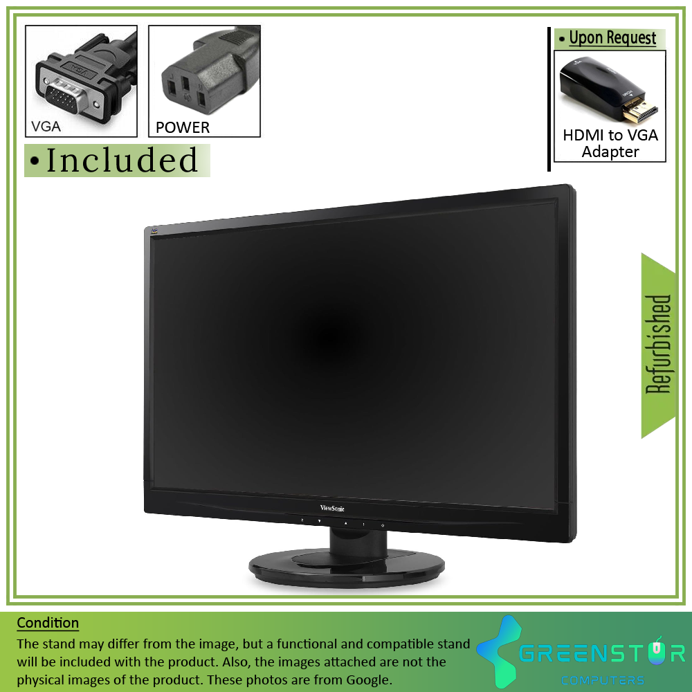 Refurbished(Good) - ViewSonic VA2746M-LED 27'' Widescreen 1920x1080 Full HD LED Backlight TN Monitor : VGA D Sub | DVI-D