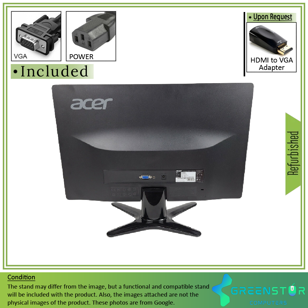 Refurbished(Good) - ACER G196HQL 18.5" Widescreen 1366x768 HD+ LED Backlight LCD TN Flat  Monitor | VGA