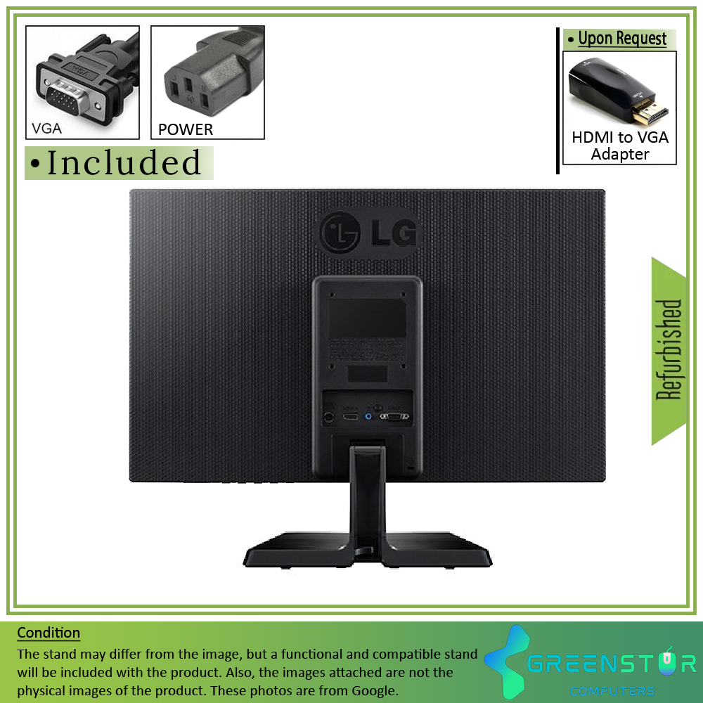 Refurbished(Good) - LG 22MP47HQ-P 22" Widescreen 1920x1080 Full HD LED Backlight IPS Monitor : VGA D Sub | HDMI