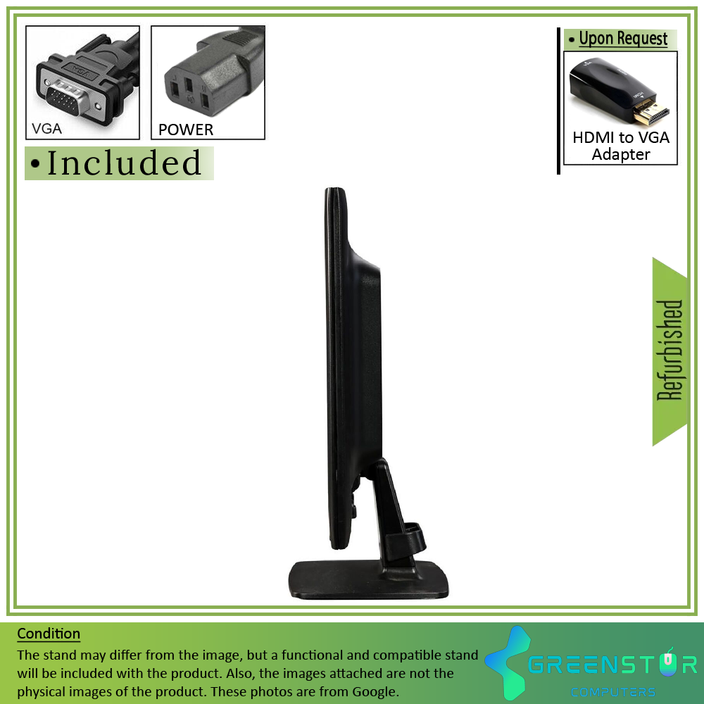 Refurbished(Good) - HP ProDisplay P201 20" Widescreen 1600x900 LED Backlight TN LCD Monitor : VGA D Sub | DVI-D
