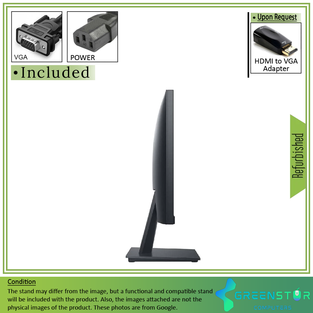 Refurbished(Good) - Dell E-Series E2020H 20" Widescreen 1600x900 HD+ LED Blacklight LCD TN Monitor | VGA, DisplayPort