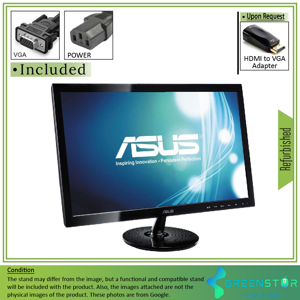 Refurbished(Good) - ASUS VS248H-P 24" Widescreen 1920x1080 Full HD LED Backlight TN LCD Monitor : VGA | DVI | HDMI 1.4