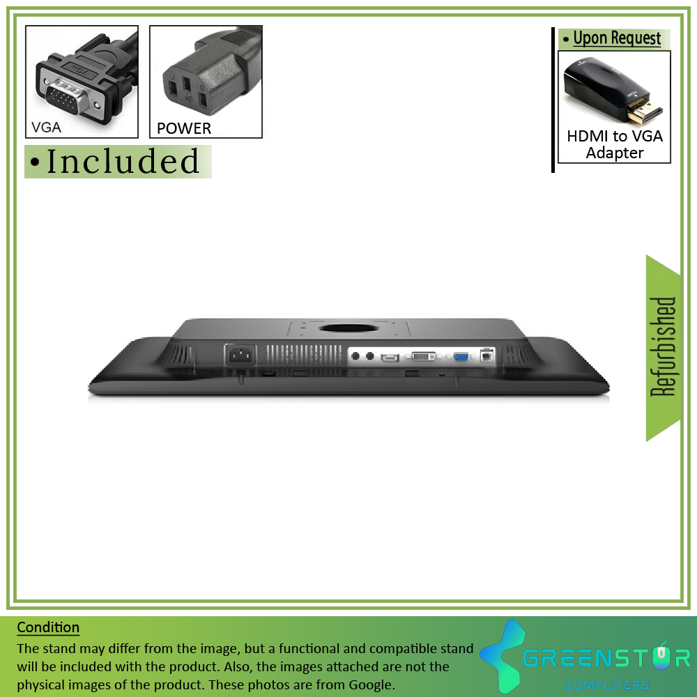 Refurbished(Good) - HP Compaq LA2206xc 21.5'' Widescreen 1920x1080 FHD Webcam LED Backlight TN LCD Monitor : VGA D Sub | DVI-D | Display port