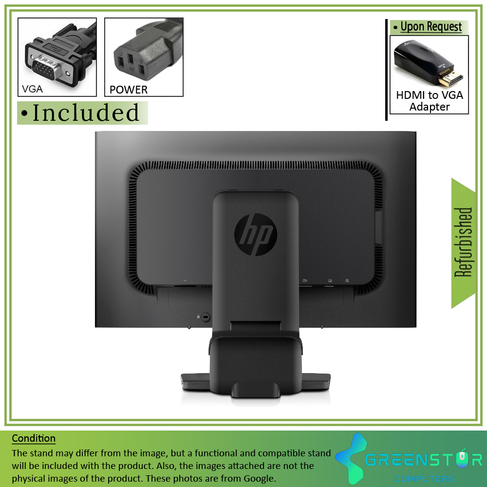 Refurbished(Good) - HP Compaq LA2206xc 21.5'' Widescreen 1920x1080 FHD Webcam LED Backlight TN LCD Monitor : VGA D Sub | DVI-D | Display port