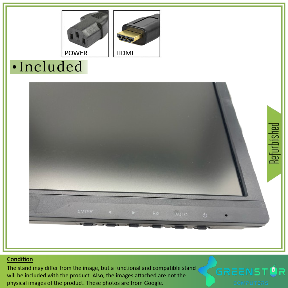 Refurbished(Good) - HP 22uh 21.5" Widescreen 1920x1080 FHD LED Backlight LCD TN Monitor | VGA, DVI, HDMI