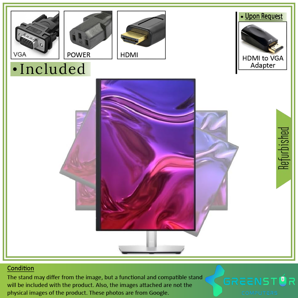 Refurbished(Good) - Dell P2423 24" Widescreen 1920x1200 LED Backlight IPS LCD Monitor : VGA D-Sub | DVI- D | DisplayPort | HDMI