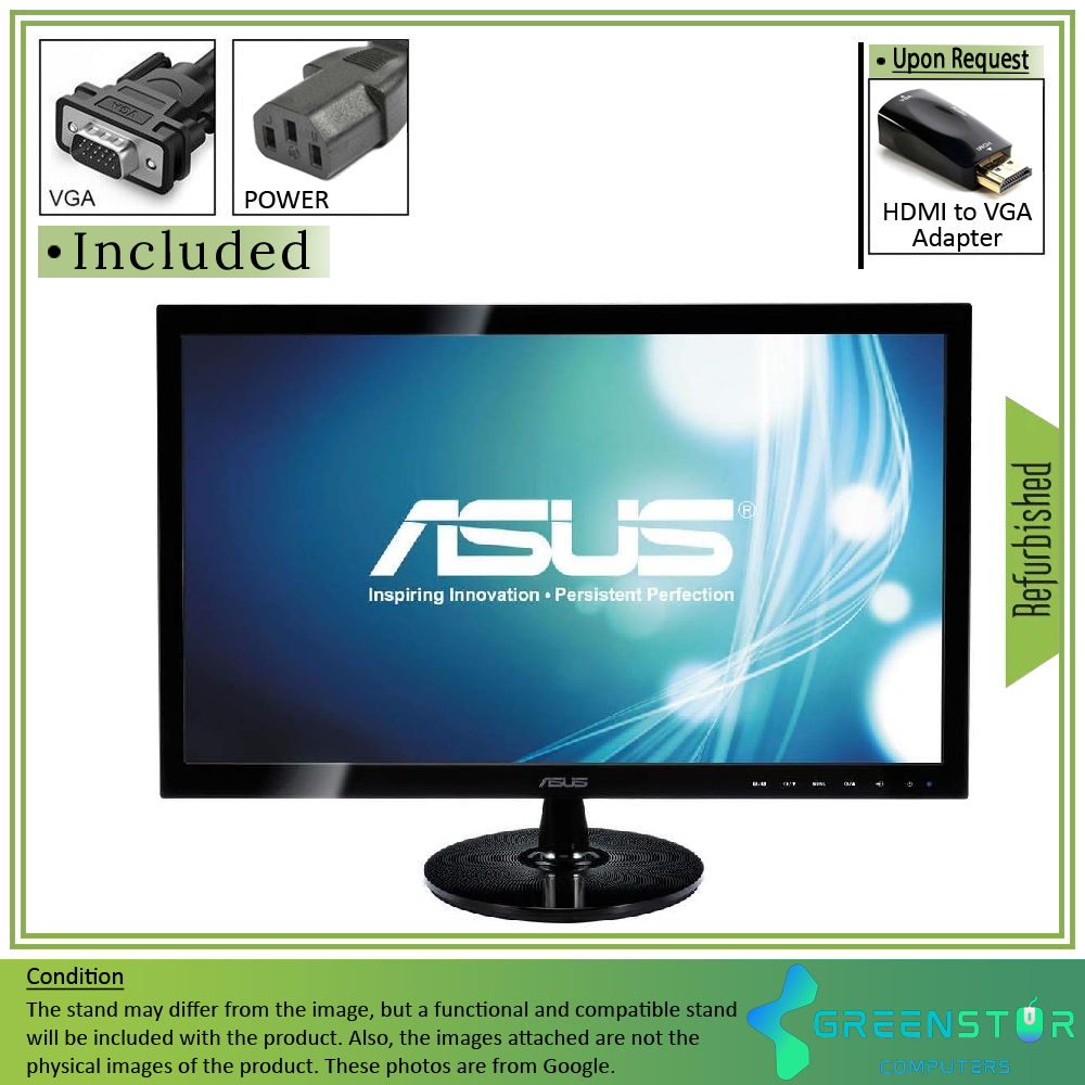 Refurbished(Good) - ASUS VS248H-P 24" Widescreen 1920x1080 Full HD LED Backlight TN LCD Monitor : VGA | DVI | HDMI 1.4