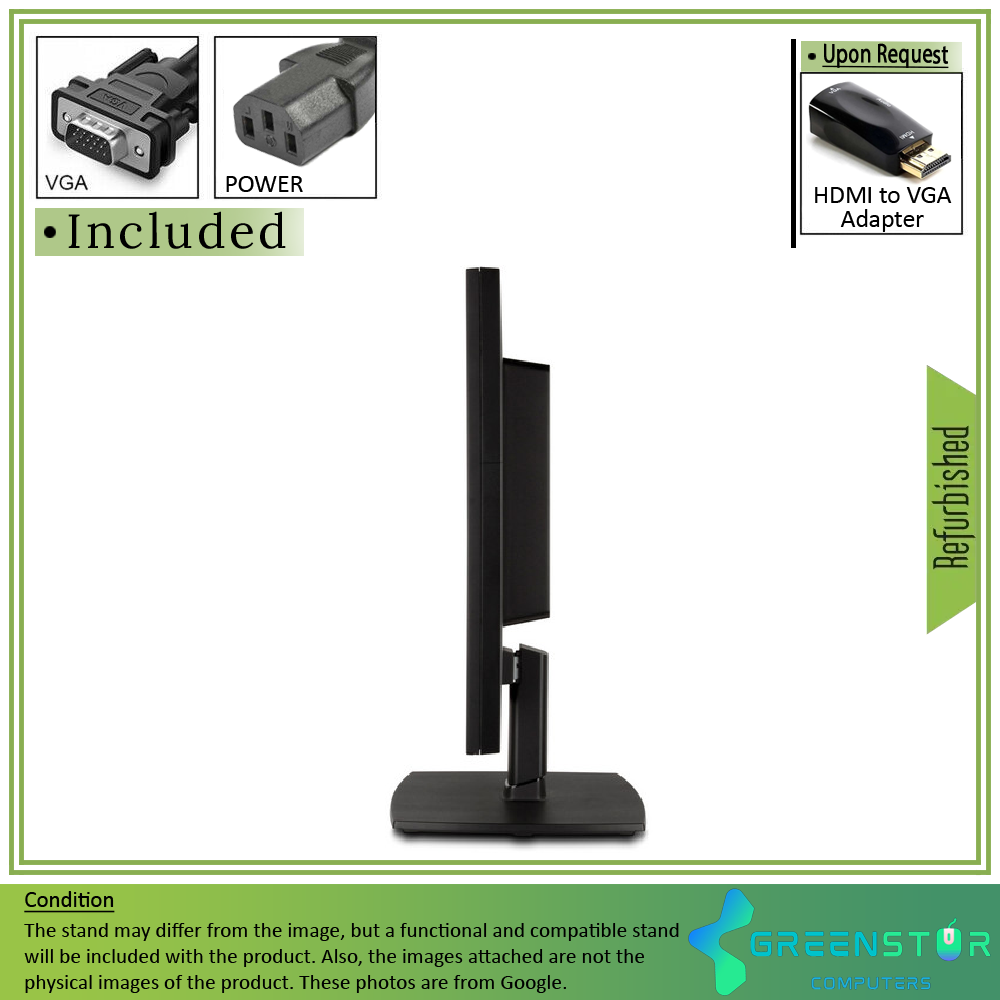 Refurbished(Good) - ViewSonic VA2251M-LED 22" Widescreen 1920x1080 Full HD LED Backlight TN Monitor : VGA D Sub | DVI-D