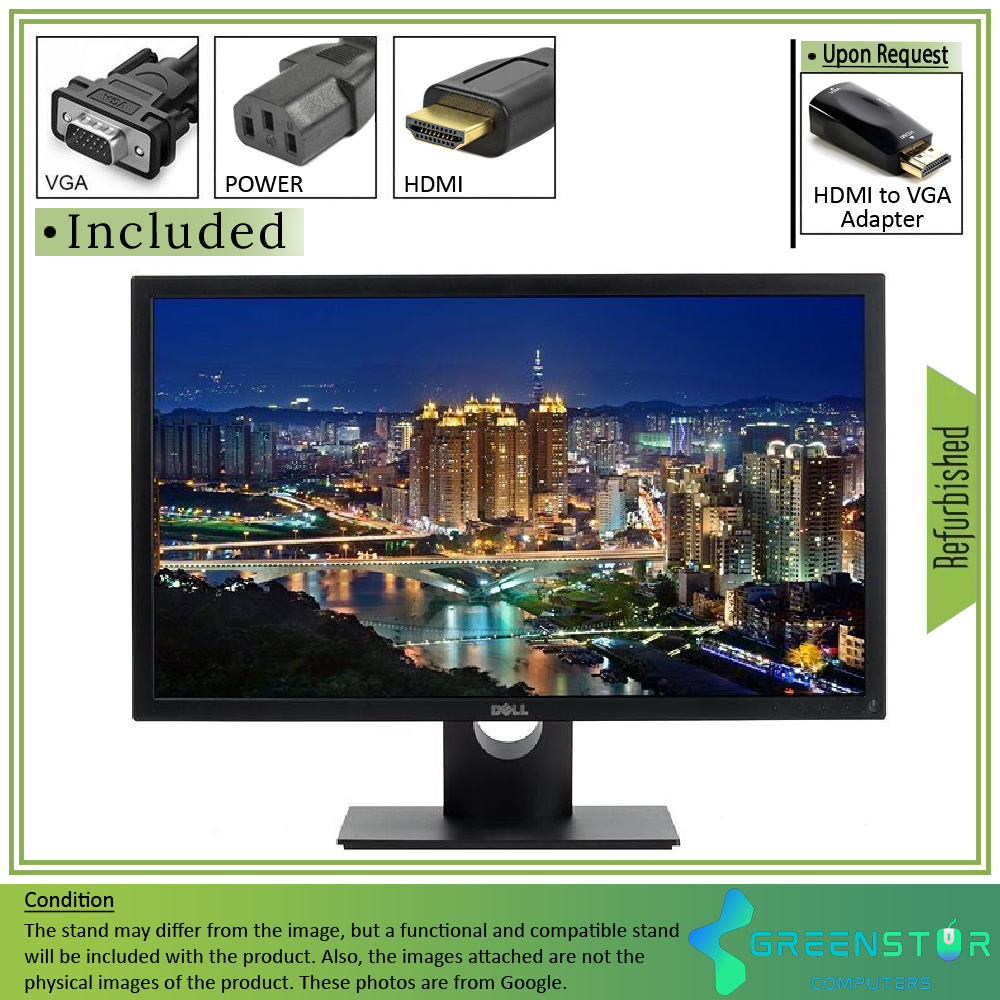 Refurbished(Good) - DELL E2418HN 23.8" Widescreen 1920x1080 LED Backlight LCD IPS Panel Monitor : VGA | HDMI 1.4