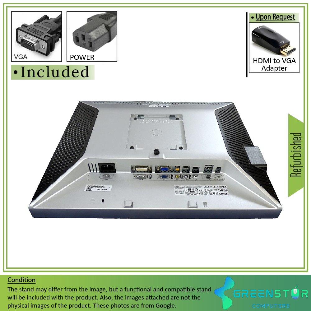 Refurbished(Good) - Dell UltraSharp 2007FP 20" Square 1600x1200 HD+ LCD TN Flat Panel Monitor | VGA, DVI