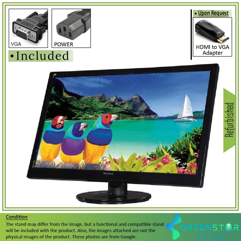 Refurbished(Good) - ViewSonic VA2746M-LED 27'' Widescreen 1920x1080 Full HD LED Backlight TN Monitor : VGA D Sub | DVI-D