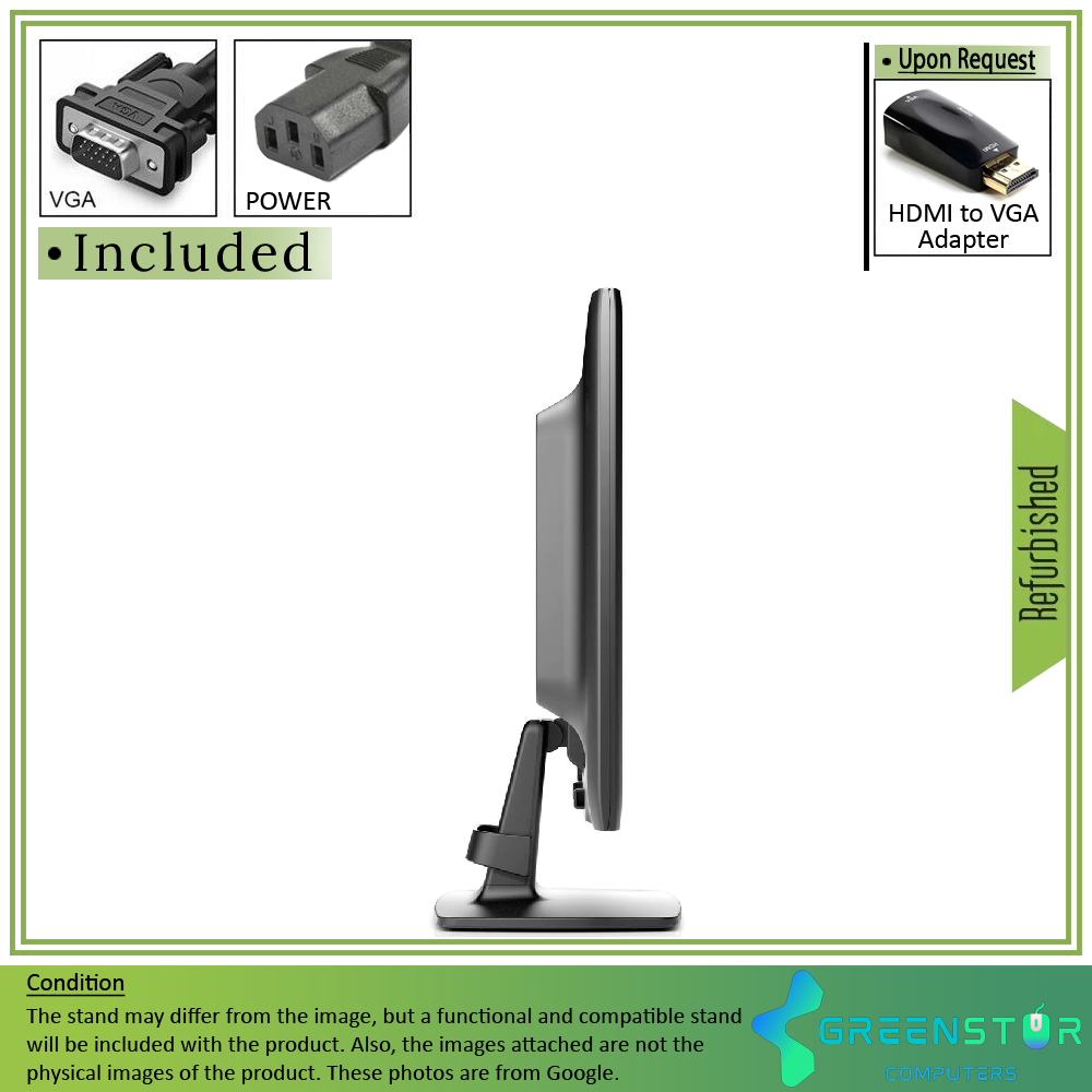 Refurbished(Good) - HP Compaq LE2002x 20" Widescreen 1600 x 900 HD+ LED Backlit LCD Monitor| VGA, DVI