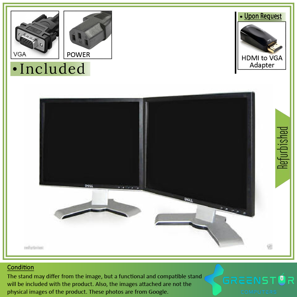 Refurbished(Good) - Dell UltraSharp 1907FP 19" Square 1280x1024 HD+ LCD TN Flat Panel Monitor | VGA, DVI