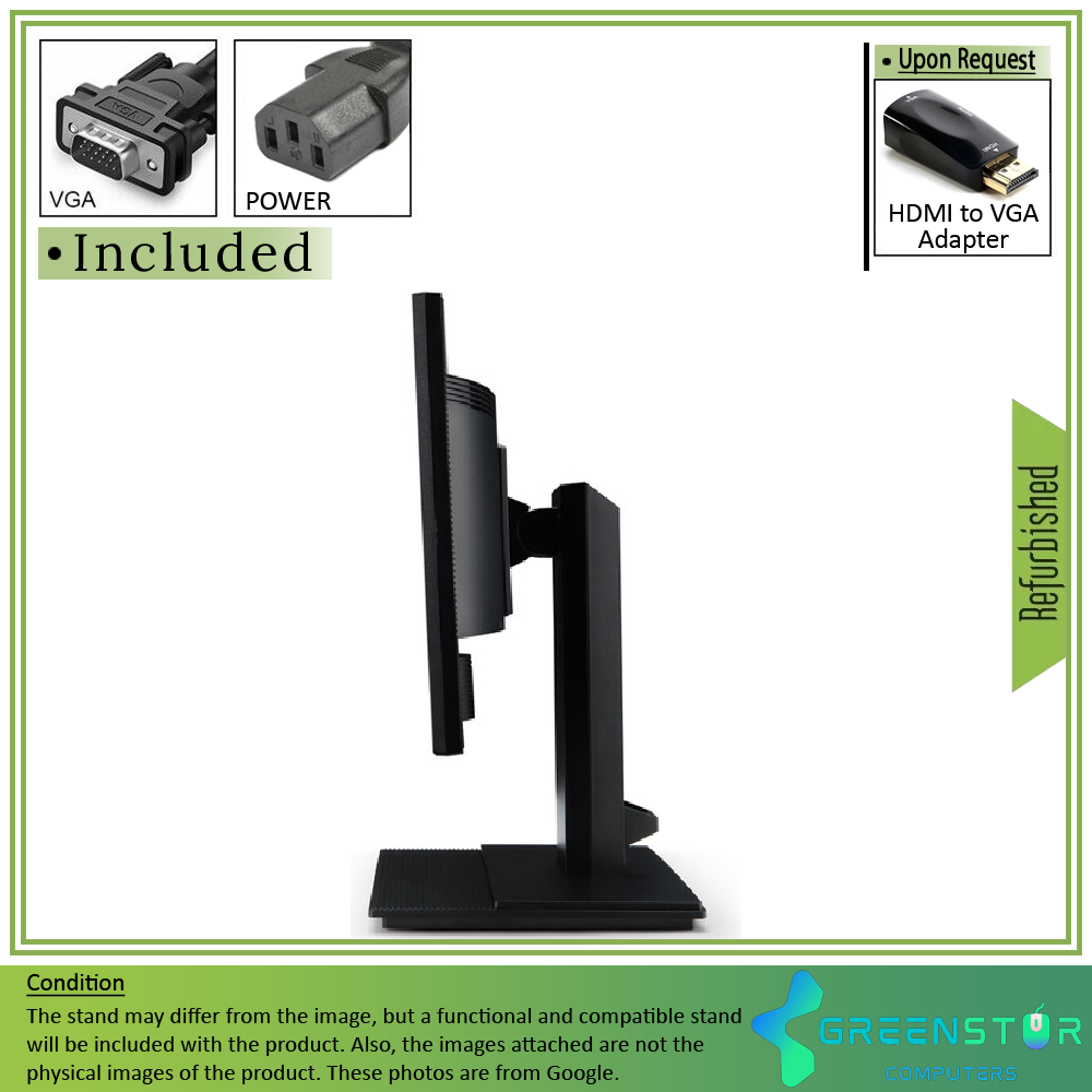Refurbished(Good) - Acer B Series B206HQL 20" Widescreen 1920x1080 FHD LED Backlight LCD VA Panel Monitor| VGA, DVI