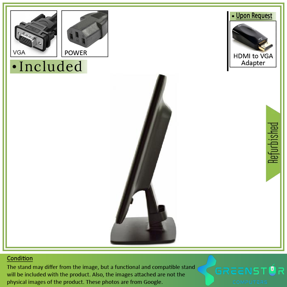 Refurbished(Good) - HP Compaq LE2002x 20" Widescreen 1600 x 900 HD+ LED Backlit LCD Monitor| VGA, DVI