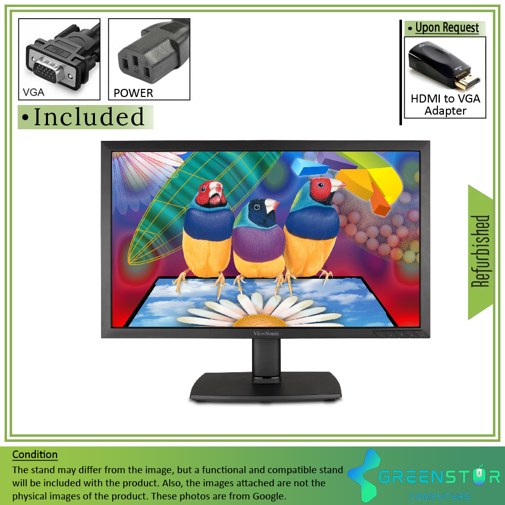Refurbished(Good) - ViewSonic VA2251M-LED 22" Widescreen 1920x1080 Full HD LED Backlight TN Monitor : VGA D Sub | DVI-D