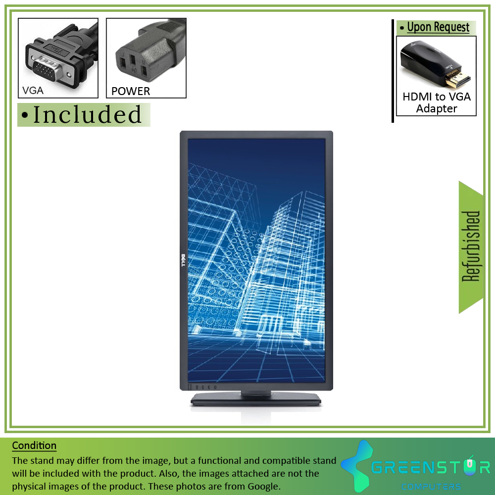 Refurbished(Good) - Dell U2713HM 27'' Ultra Widescreen 2560x1440 Flat LED Backlight IPS LCD Monitor : DVI D-Sub | DVI - D | HDMI | Display Port