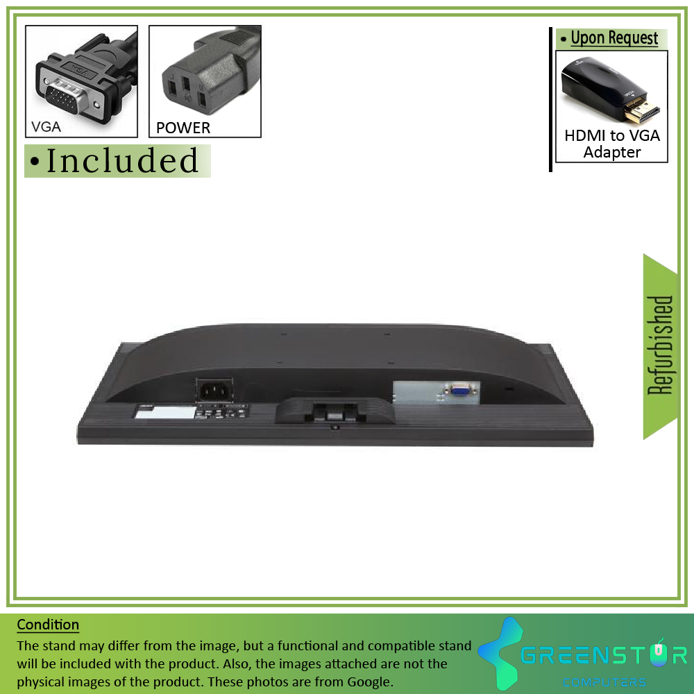 Refurbished(Good) - Acer V196HQL 18.5" Widescreen 1366x768 LED Backlit LCD TN Monitor