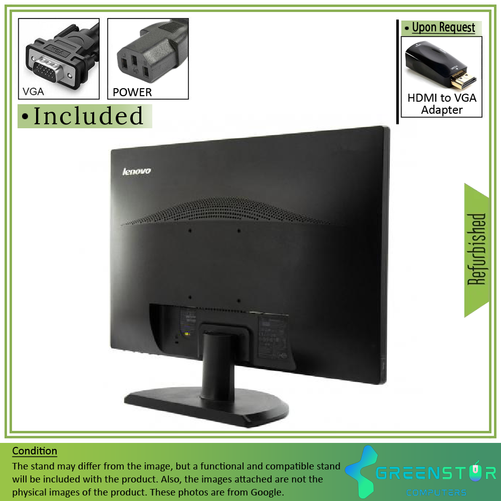Refurbished(Good) - Lenovo ThinkVision E2323swA 23" Widescreen 1920x1080 FHD WLED Backlit LCD Monitor | VGA, DVI