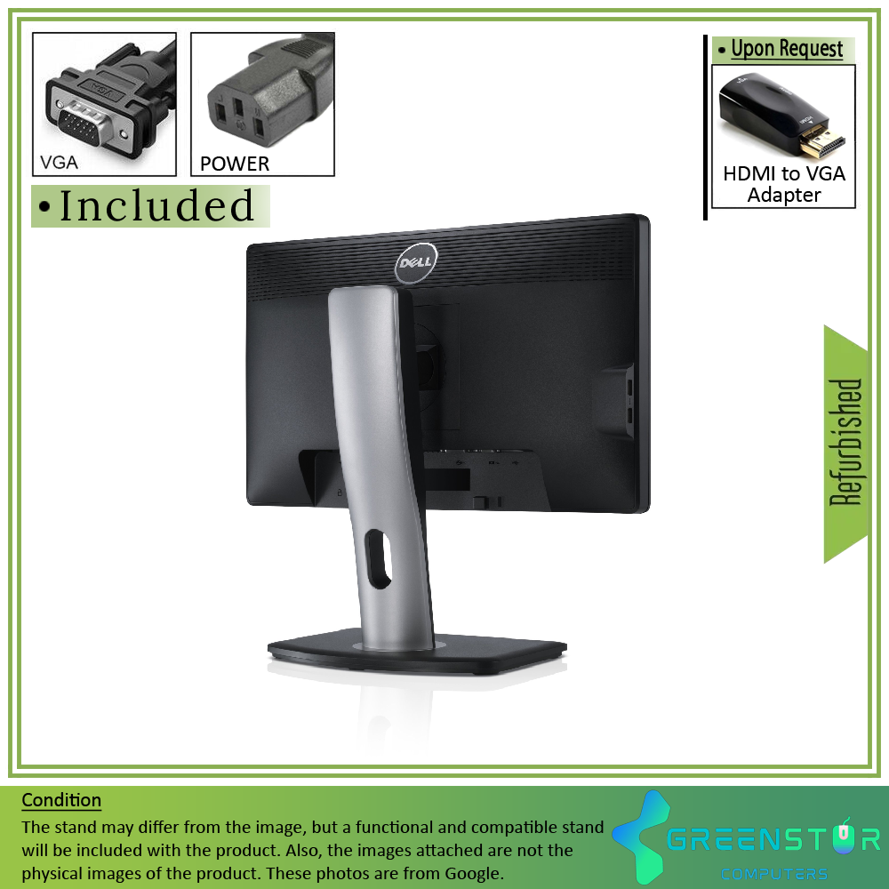 Refurbished(Good) - Dell Professional P2012HB 20" Widescreen 1600x900 HD+ LED Backlit LCD TN Flat Panel Monitor | VGA, DVI