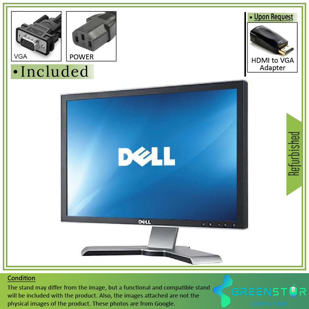 Refurbished(Good) - Dell UltraSharp 2009WT 20" Widescreen 1680x1050 HD+ LED Backlight LCD TN Panel Monitor | VGA, DVI