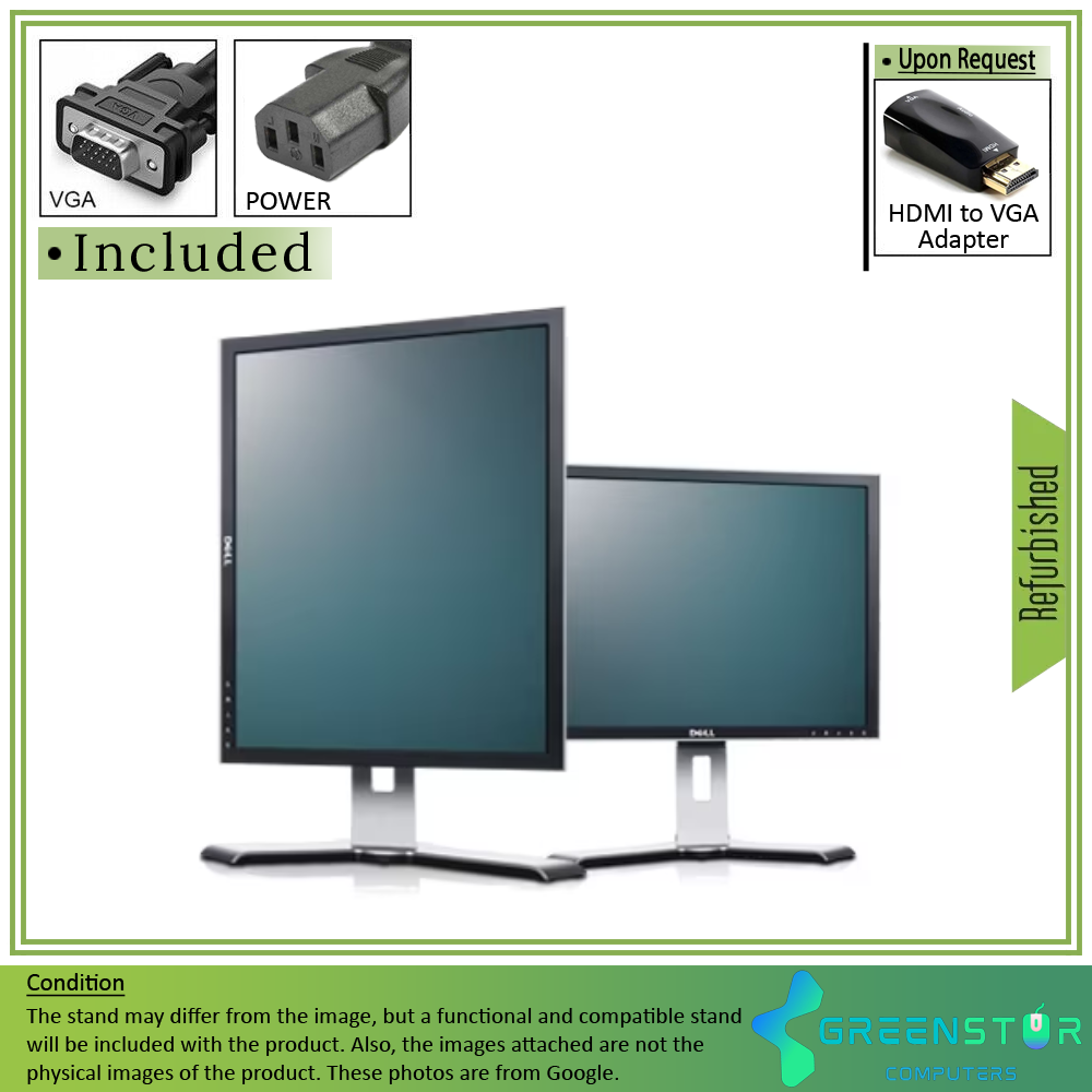 Refurbished(Good) - Dell UltraSharp 2007FP 20" Square 1600x1200 HD+ LCD TN Flat Panel Monitor | VGA, DVI