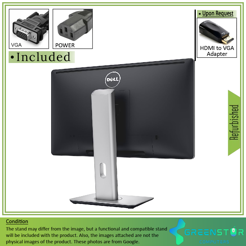 Refurbished(Good) - Dell Professional P2214H 22" Widescreen 1920x1080 FHD LED Backlit IPS Monitor | VGA, DVI, DisplayPort