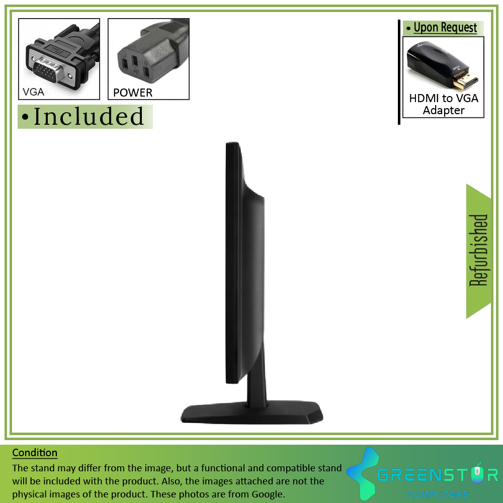 Refurbished(Good) - HP Promo V193 18.5" Widescreen 1366 x 768 HD+ LED Backlit LCD Monitor