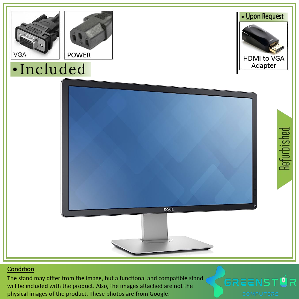 Refurbished(Good) - Dell P2314H 23" Widescreen 1920x1080 FHD LED Backlight IPS LCD Monitor | VGA, DisplayPort, DVI-D