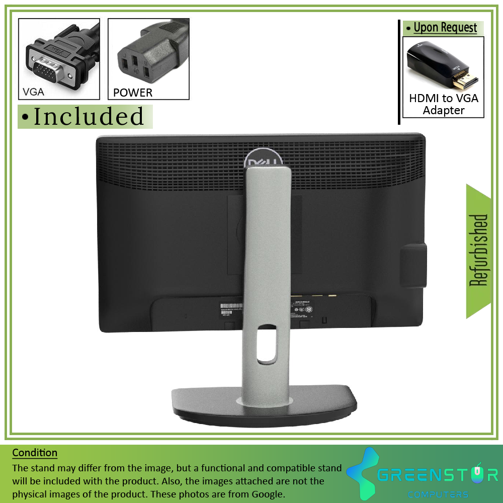 Refurbished(Good) - Dell Professional P2012HB 20" Widescreen 1600x900 HD+ LED Backlit LCD TN Flat Panel Monitor | VGA, DVI
