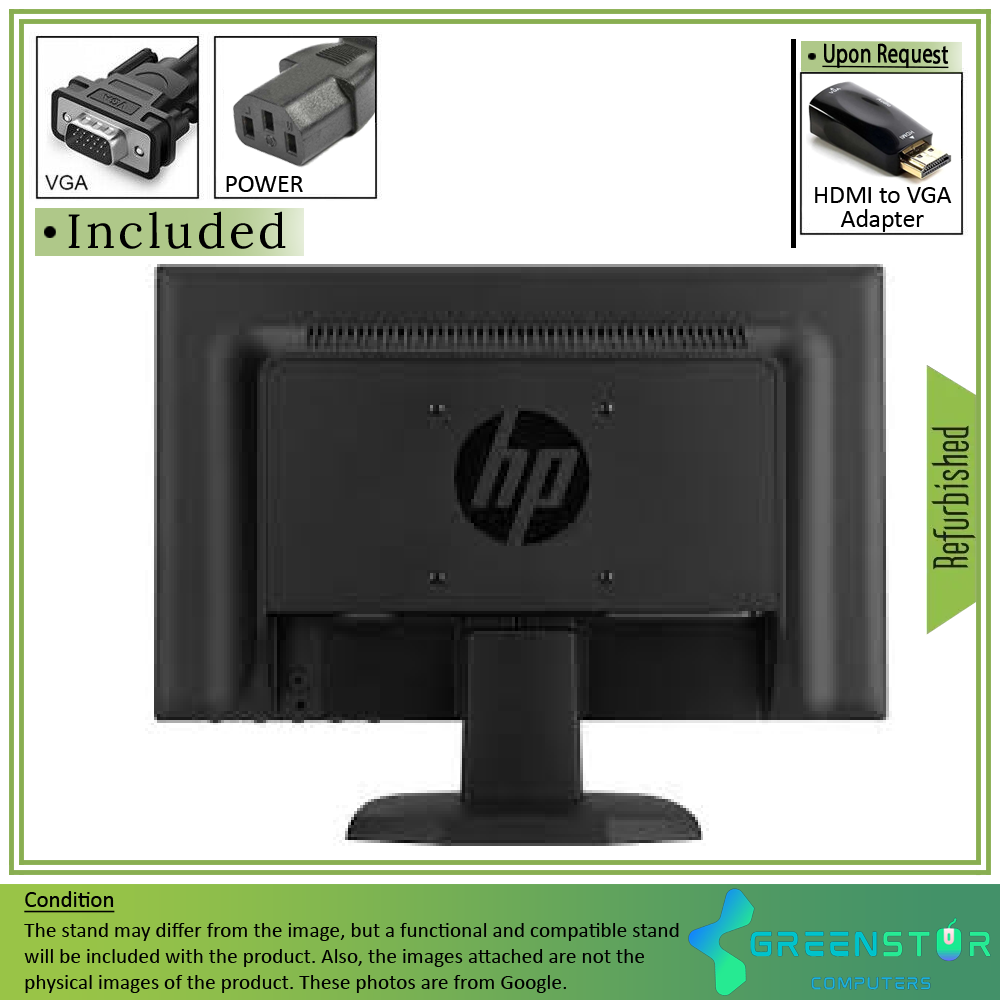 Refurbished(Good) - HP Promo V193 18.5" Widescreen 1366 x 768 HD+ LED Backlit LCD Monitor