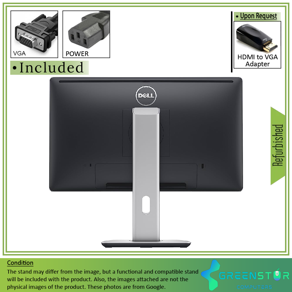 Refurbished(Good) - Dell Professional P2214H 22" Widescreen 1920x1080 FHD LED Backlit IPS Monitor | VGA, DVI, DisplayPort