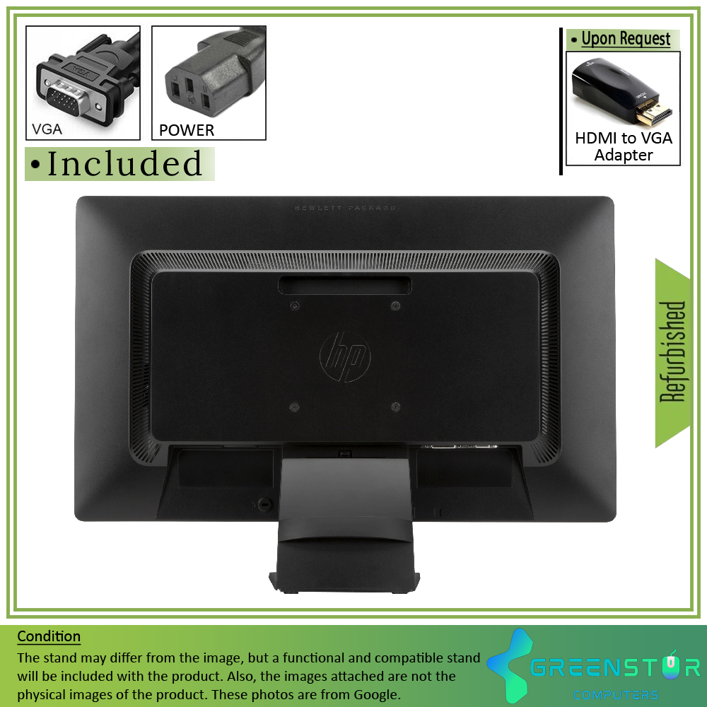 Refurbished(Good) - HP P231 ProDisplay 23" Widescreen 1920x1080 FHD LED Backlight LCD TN Monitor | VGA, DVI