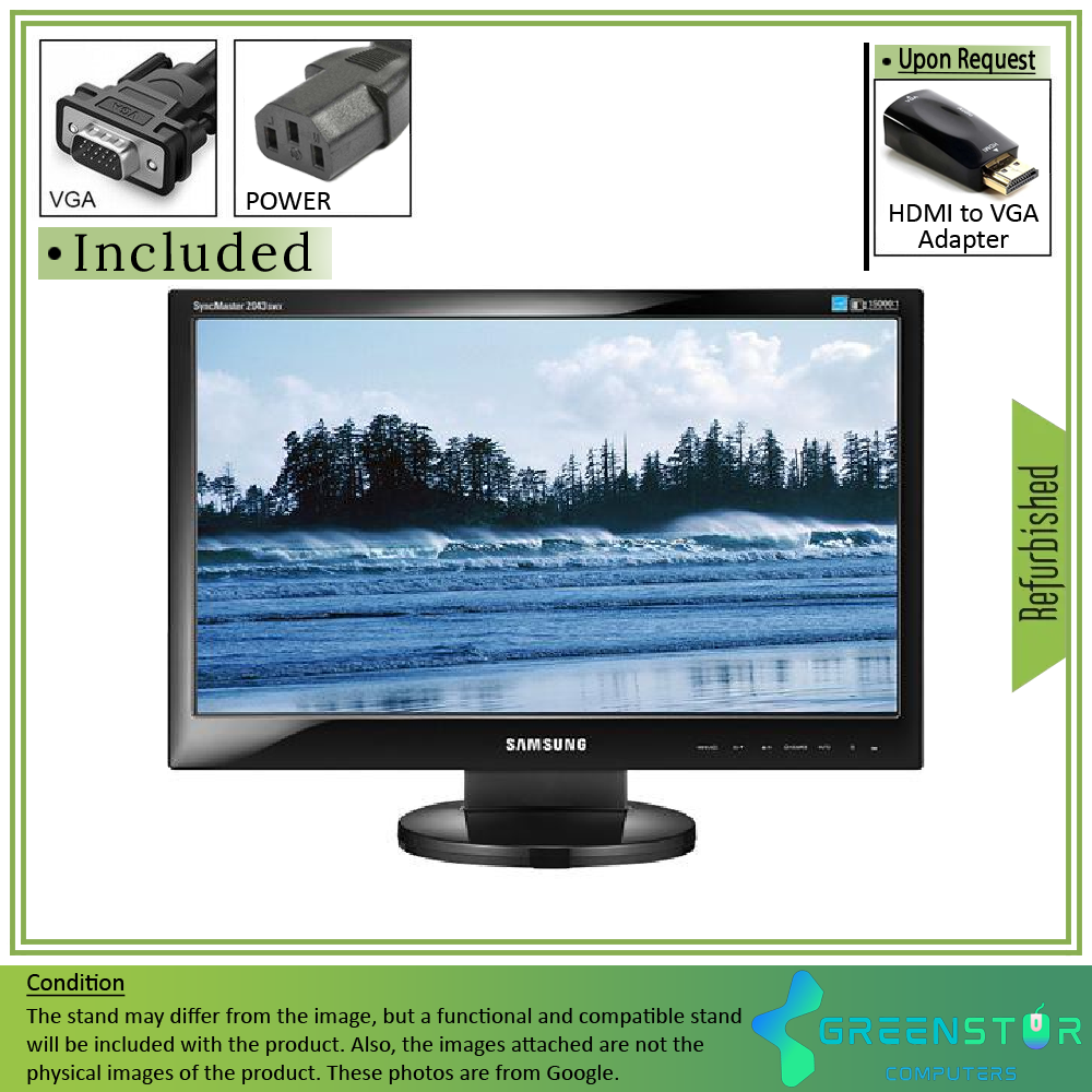 Refurbished(Good) - Samsung SyncMaster 2043SWX 20" Widescreen 1600x900 HD+ LCD TN Flat Panel Monitor | VGA, DVI