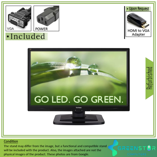 Refurbished(Good) -ViewSonic VA2249S 22" Widescreen 1920x1080 FHD LED Backlight LCD Flat Panel IPS Monitor | VGA, DVI