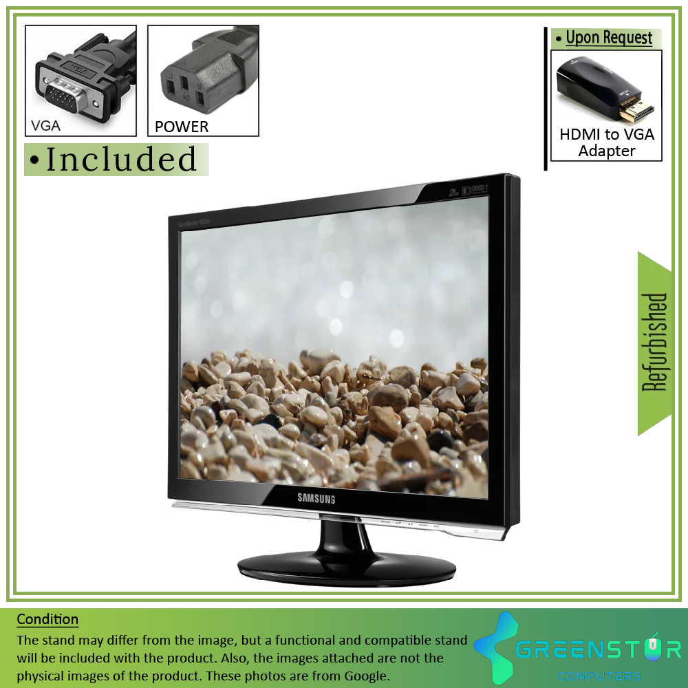 Refurbished(Good) - Samsung SyncMaster 953BW 19" Widescreen 1440x900 HD+ LED Backlight LCD TN Panel Monitor | VGA, DVI